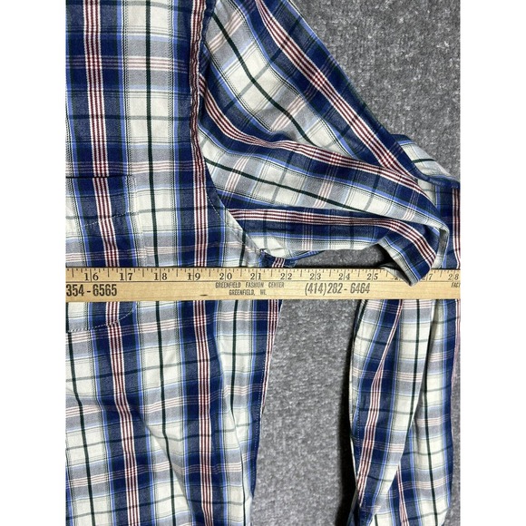 Gap Standard Fit Button Down Shirt Mens Size Medium Blue Plaid Chest Pocket NWT - Picture 10 of 10